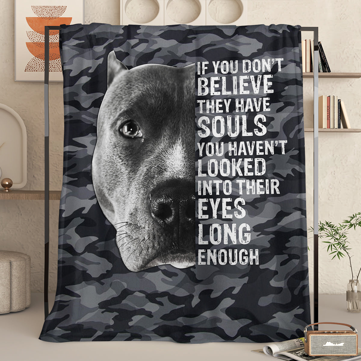 Gray Camouflage Flannel Throw Blanket - 60x80 Inches