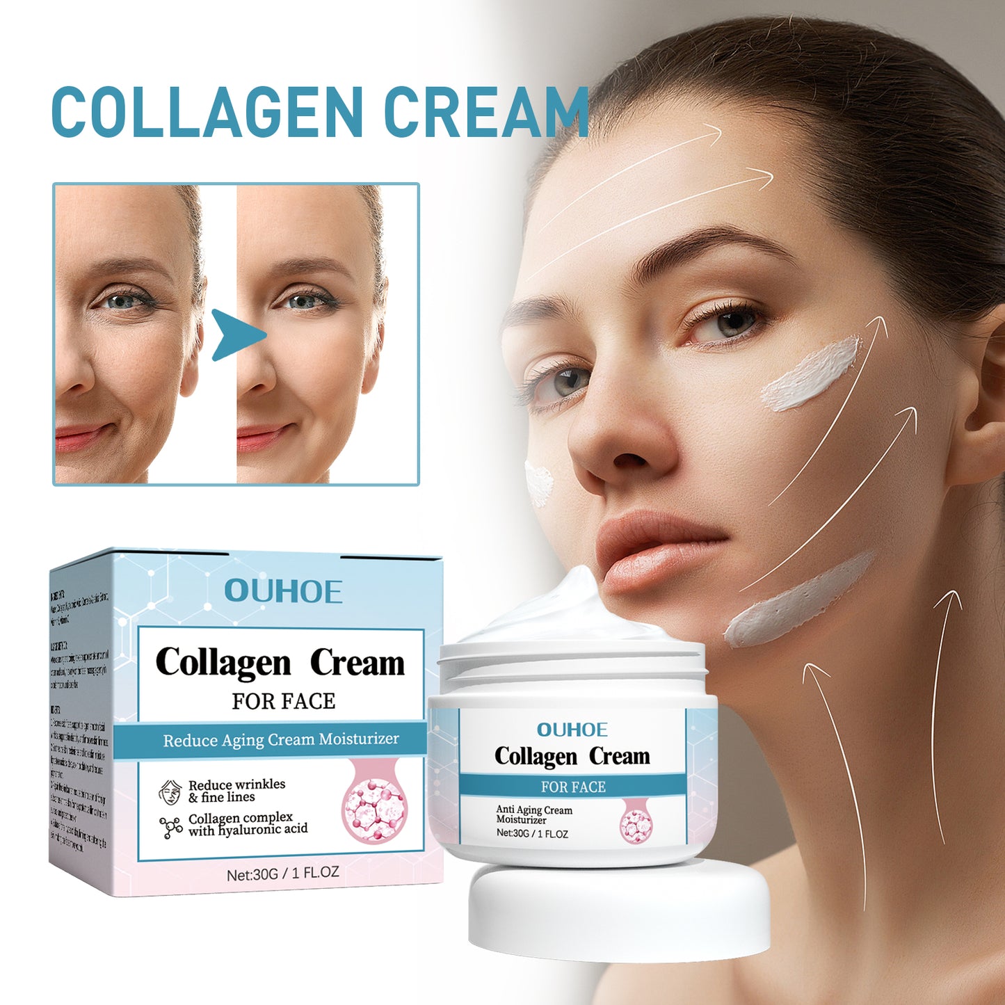Collagen Anti-Wrinkle Face Cream - Moisturizing & Firming Skin Care