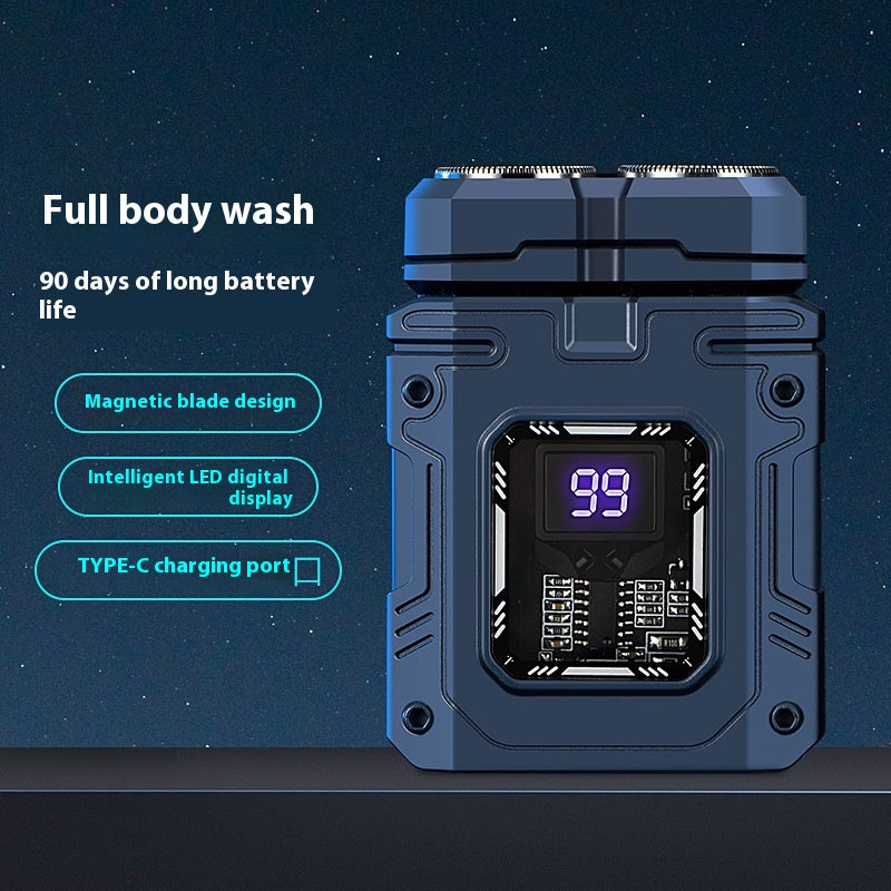 Rechargeable Electric Shaver with Digital Display