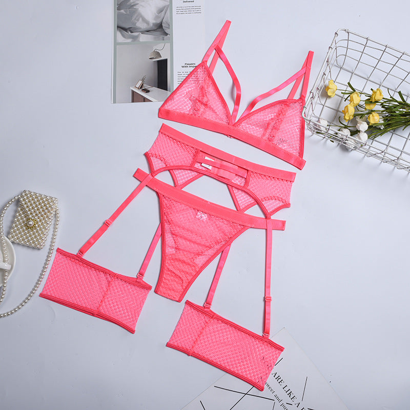 Comfortable Soft Lace Women's Three Piece Suit Sets - Home & Lounge Wear