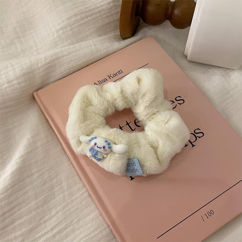 Cute Plush Elastic Hair Scrunchie - Soft Large Intestine Style Hair Band