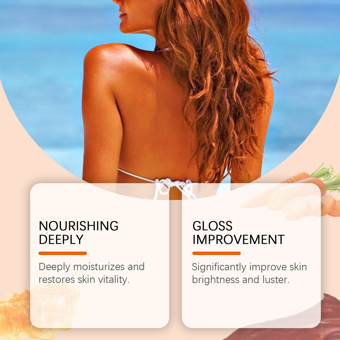 Quick Tanning Gel - Moisturizing Bronzer with Aloe & Carrot Seed Oil
