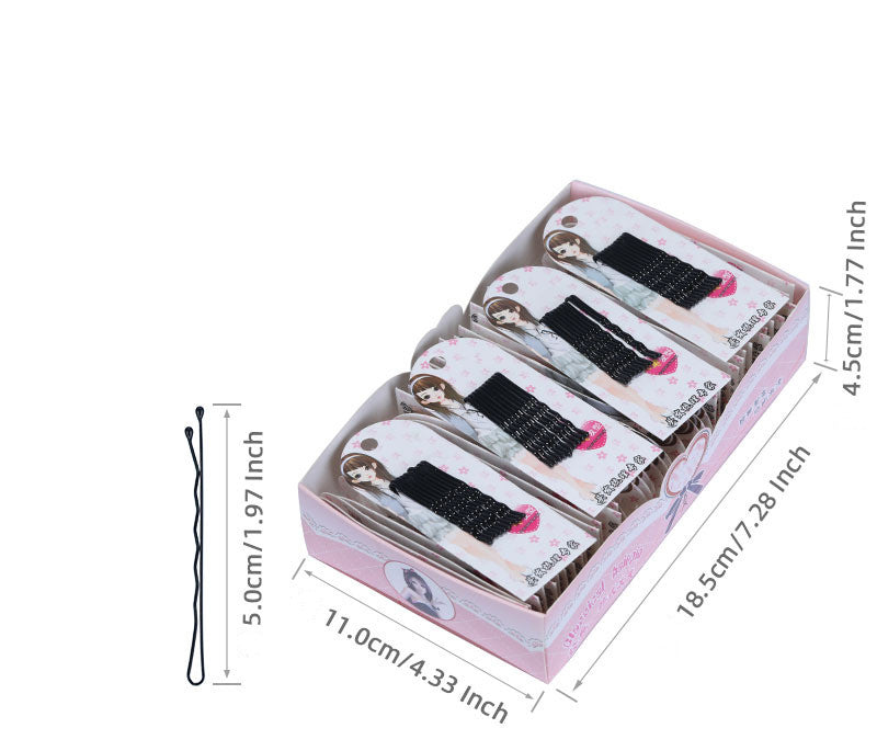 Small Black Steel Hair Clips - Set of 10 for Hair Styling & Accessories