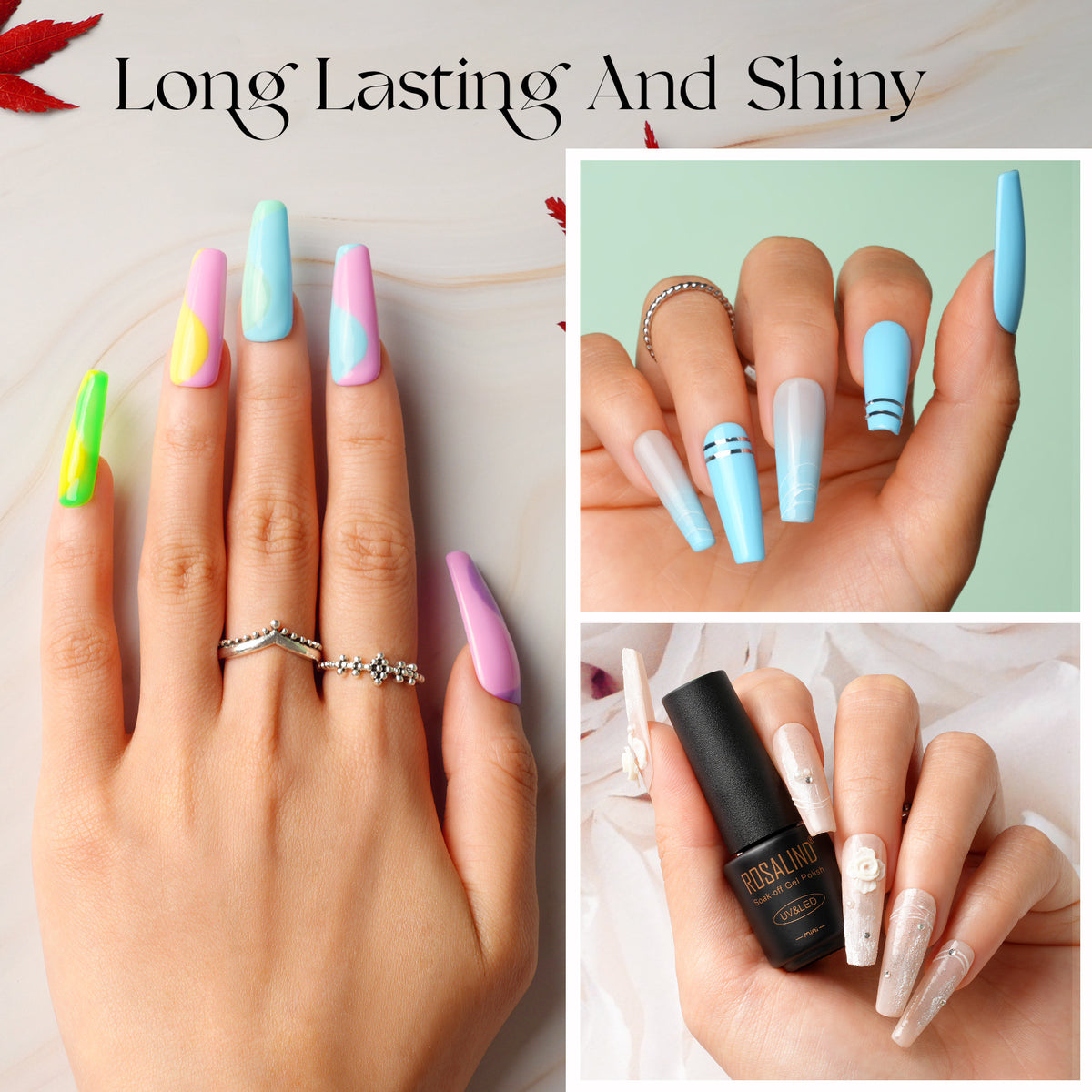 Nail Gel Polish & Color Glue Set - 38 Bottles for Nail Art & Beauty