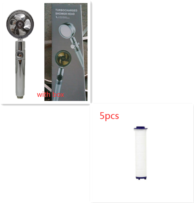 Water Saving Shower Head with Rotating Nozzle and High Pressure Spray