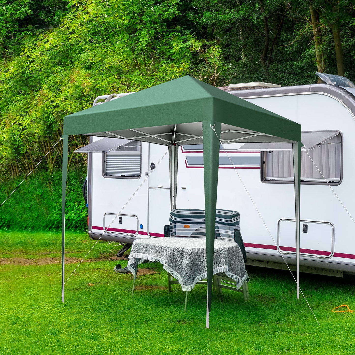 Green Waterproof Folding Tent - 2x2m for Outdoor Events