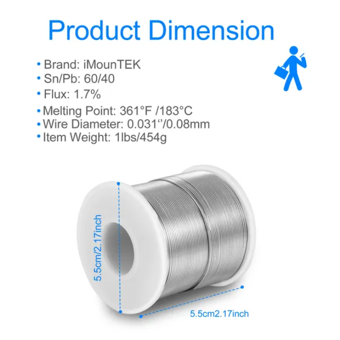 60 & 40 Tin Lead Rosin Core Welding Wire - Power Tools