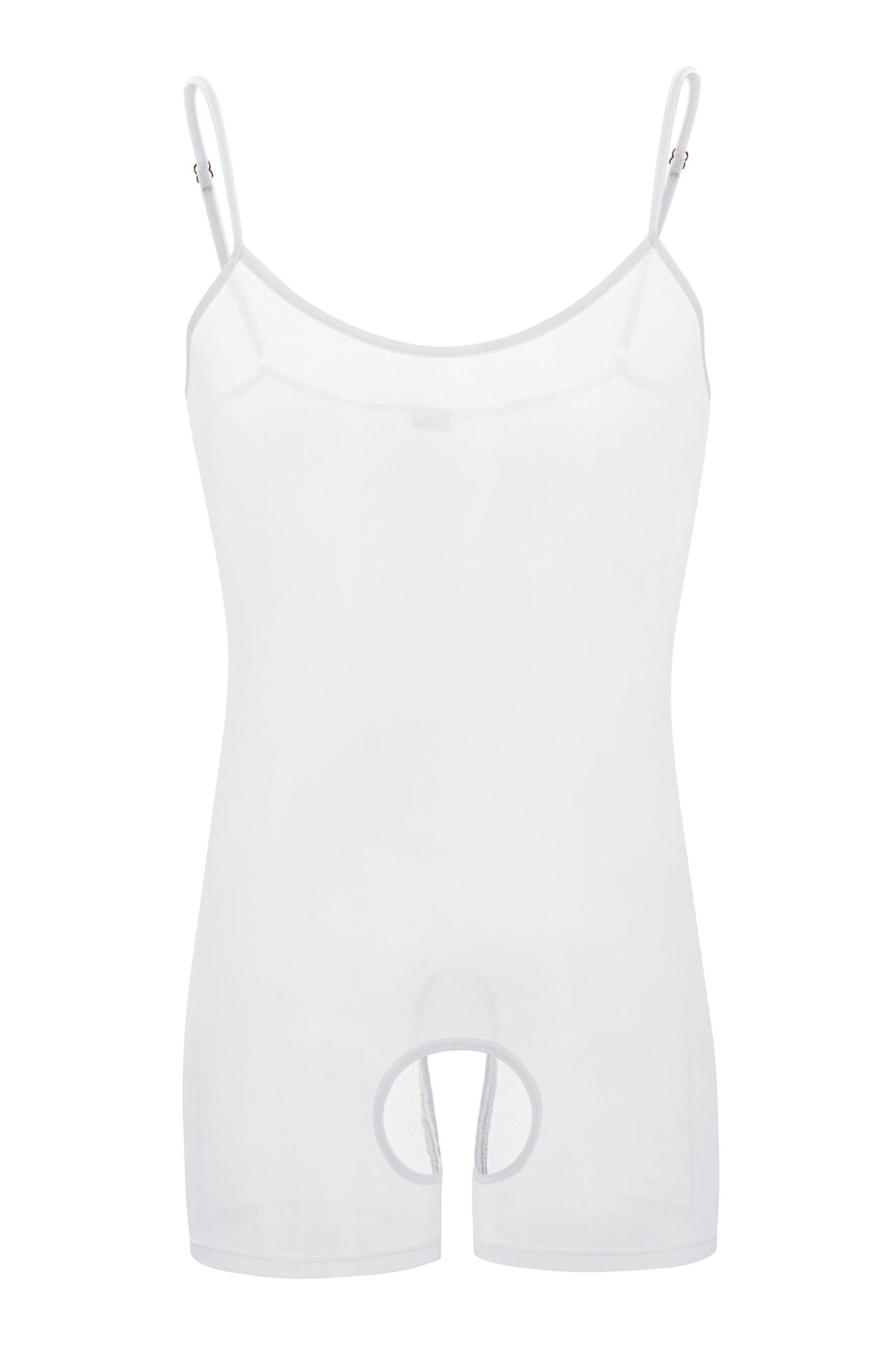 Unisex Mesh Open-Hole Vest - See-Through Lingerie for Adult Wear