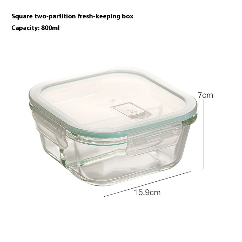 Glass Lunch Box Food Grade Sealed Container for Microwave Oven