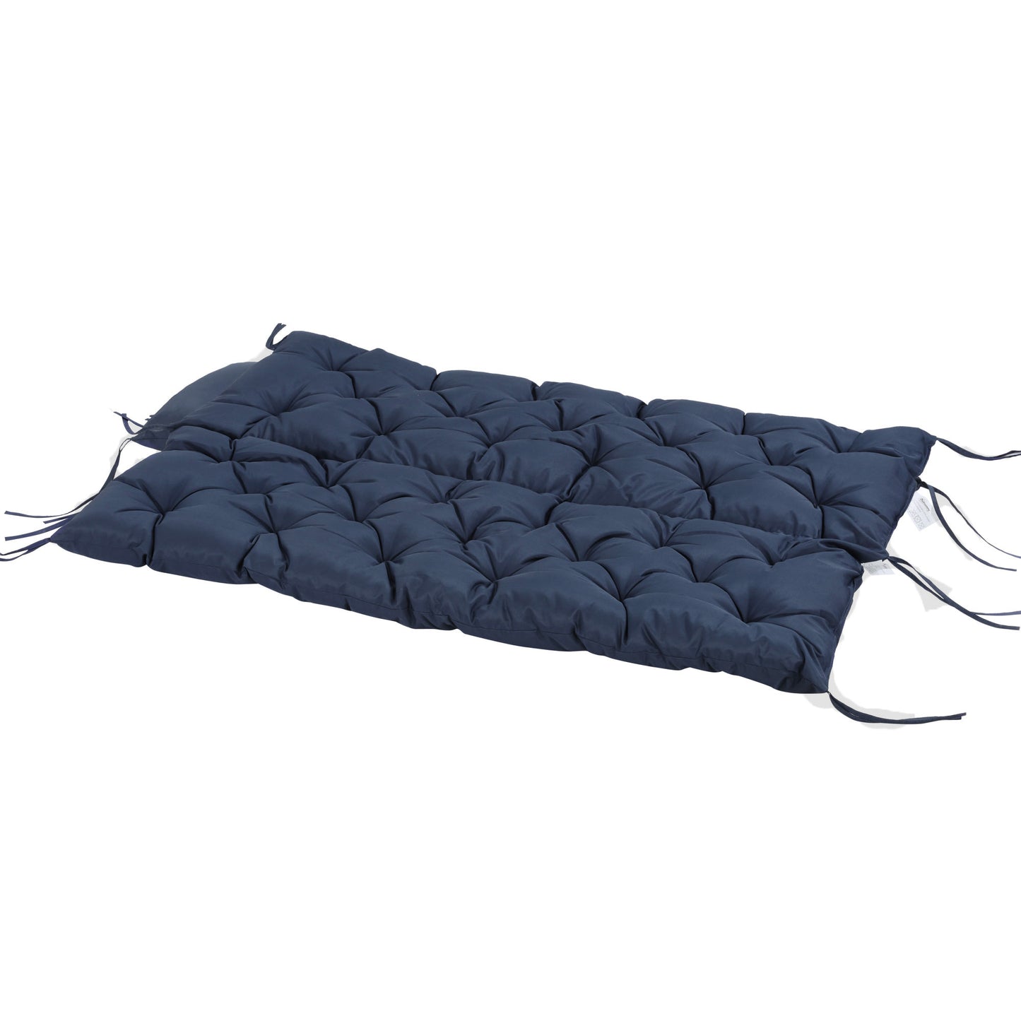 59" x 38" Tufted Outdoor Bench Cushion - Dark Blue