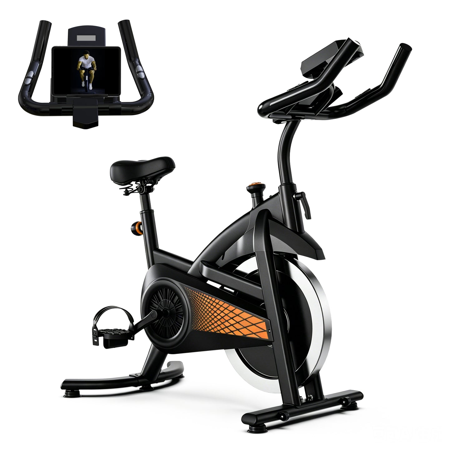 Adjustable Magnetic Resistance Exercise Bike with Tablet Mount