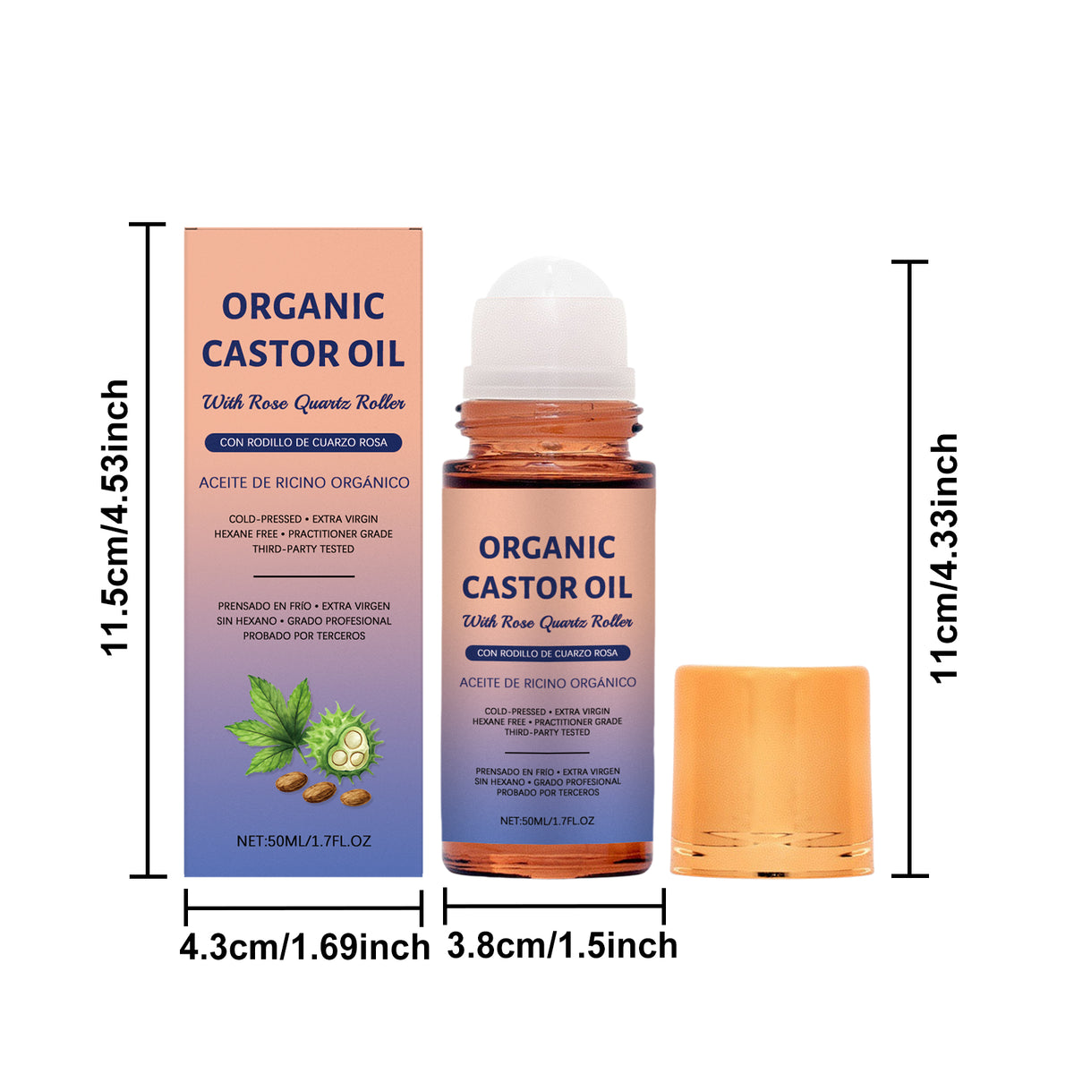 Castor Oil Massage Roller - 50ml