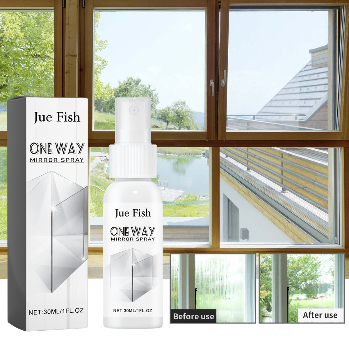 Reflective One-Way Mirror Spray for Windows & Glass - 30ml