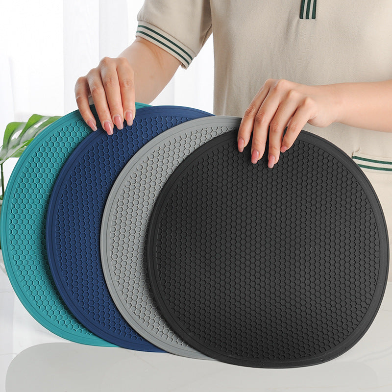 Silicone Heatproof Placemat Round Meal Mat for Hot Dishes - 29.5cm