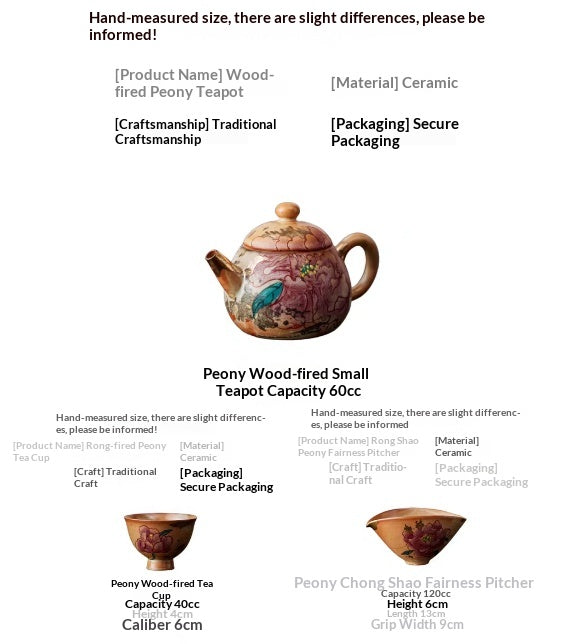 Chinese Style Ceramic Teacup and Teapot Set for Tea Ceremony