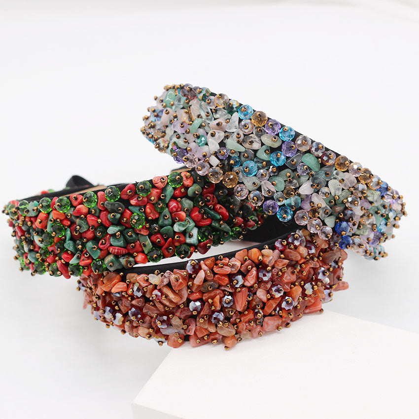 Plaid Artificial Leather Fashion Headband