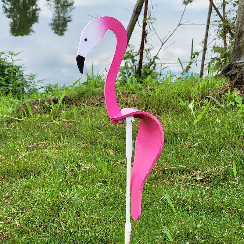 Swirl Flamingo Rotating Bird Garden Ornament for Party & Decor