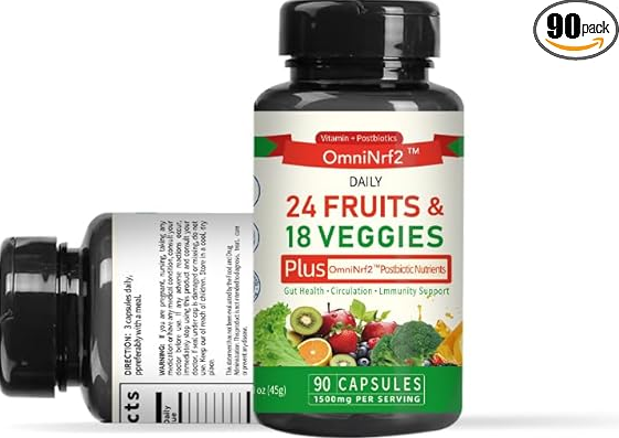 Postbiotic Fruit and Vegetable Supplement - 90 Antioxidant Capsules