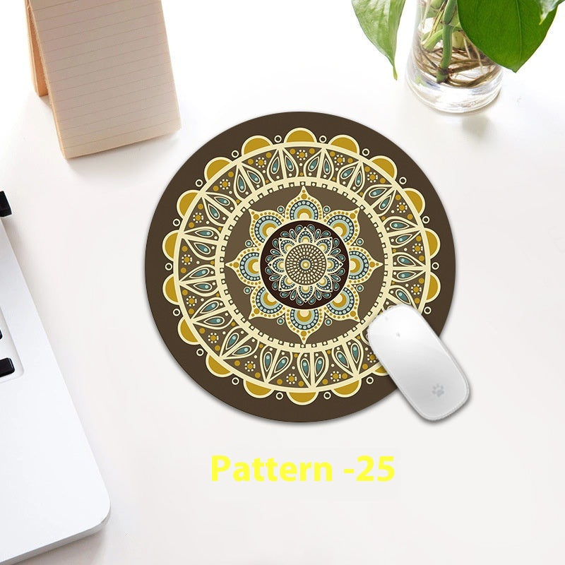 Ethnic Pattern Round Table Mat - Small Thickening Non-Slip Kitchen Accessory