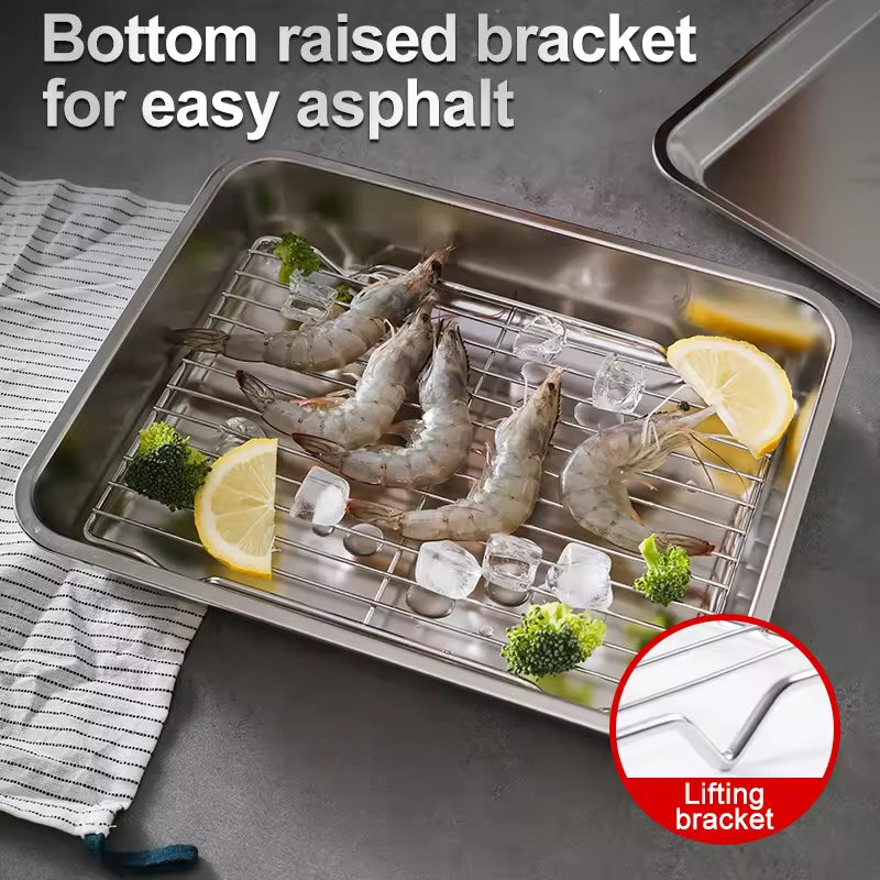 304 Stainless Steel Baking Tray - Multi-Functional Oven Rack