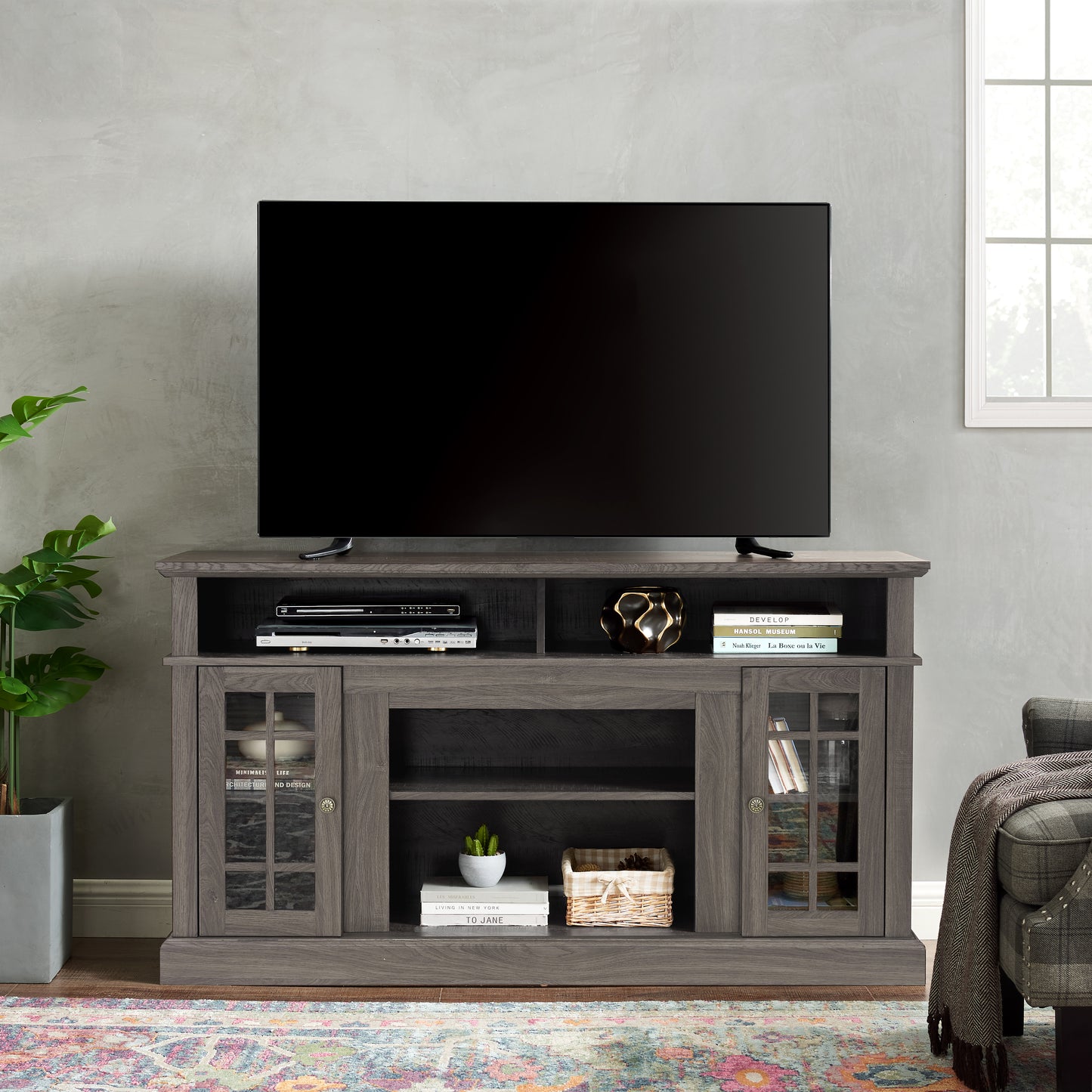 Classic TV Media Stand Modern Entertainment Console For Up To 65 With