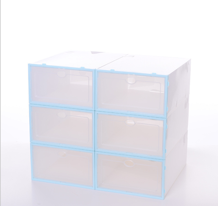 Clamshell Shoe Storage Box with Drawer, Dustproof Organizer for Shoes & Accessories