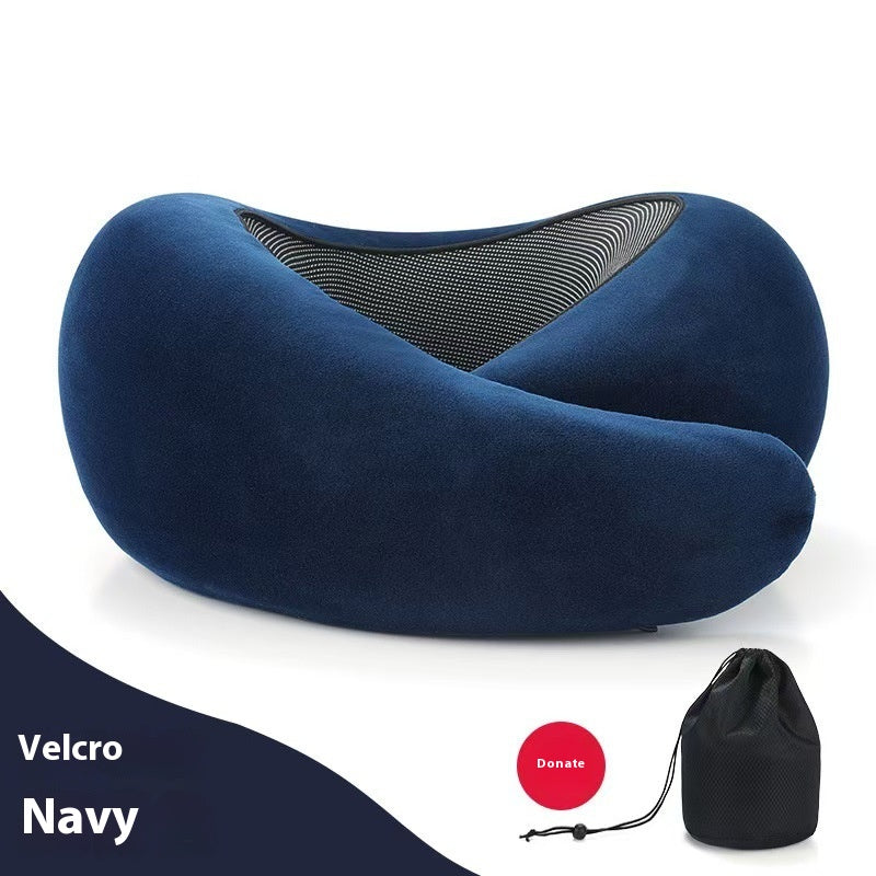 U-Shaped Memory Foam Travel Pillow - Adjustable Neck Support