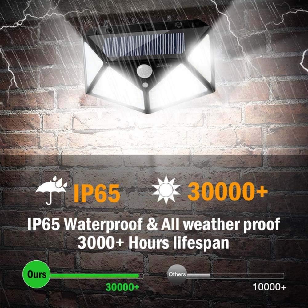 Outdoor Solar Motion Sensor Wall Lights 2-Pack Waterproof Security Lamps
