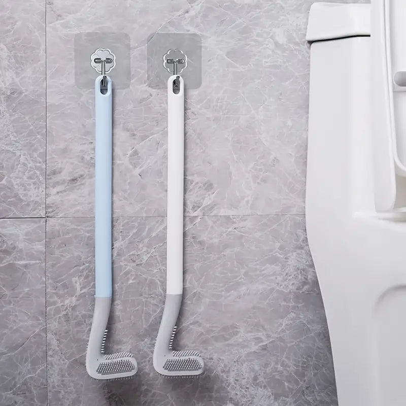 Long Handled Golf Shape Toilet Brush Wall Mount Deep Cleaning Bathroom Tool