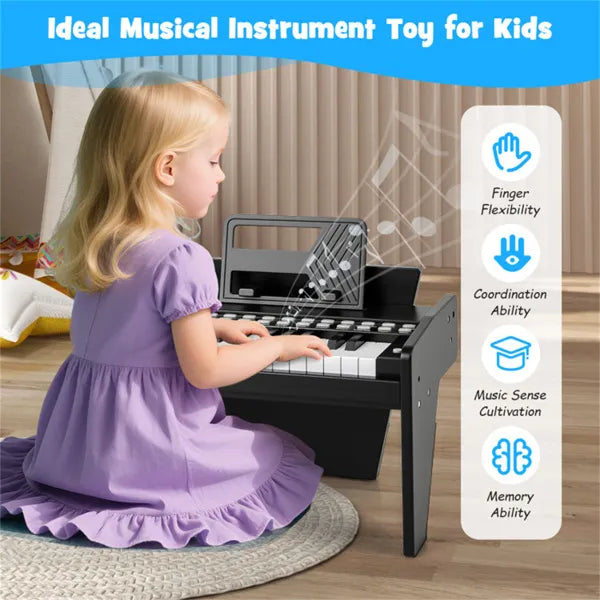 25-Key Mini Digital Piano for Kids - Lighted Teaching Mode