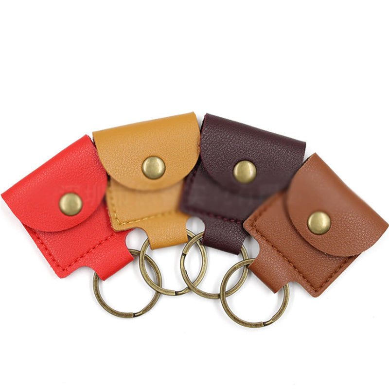 Guitar Pick Keychain Case - PU Leather Storage Bag for Musical Instruments