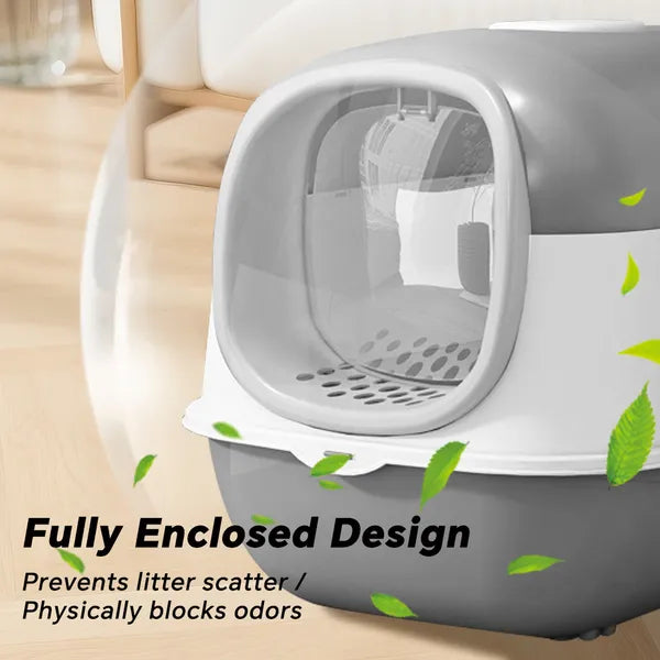 Pet Plush Toy - Cat Litter Box With Lid Grey