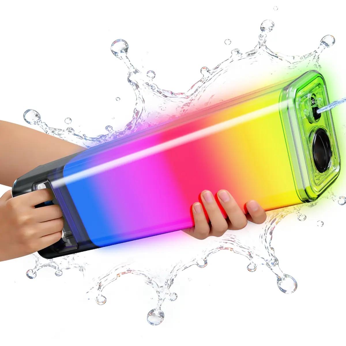 Gradient Color Electric Water Gun - Rechargeable Blaster for Pool & Beach Fun