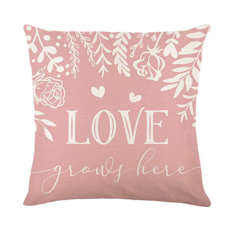 Plaid Heart Valentine's Day Pillow Cover - Home Textiles 45x45cm