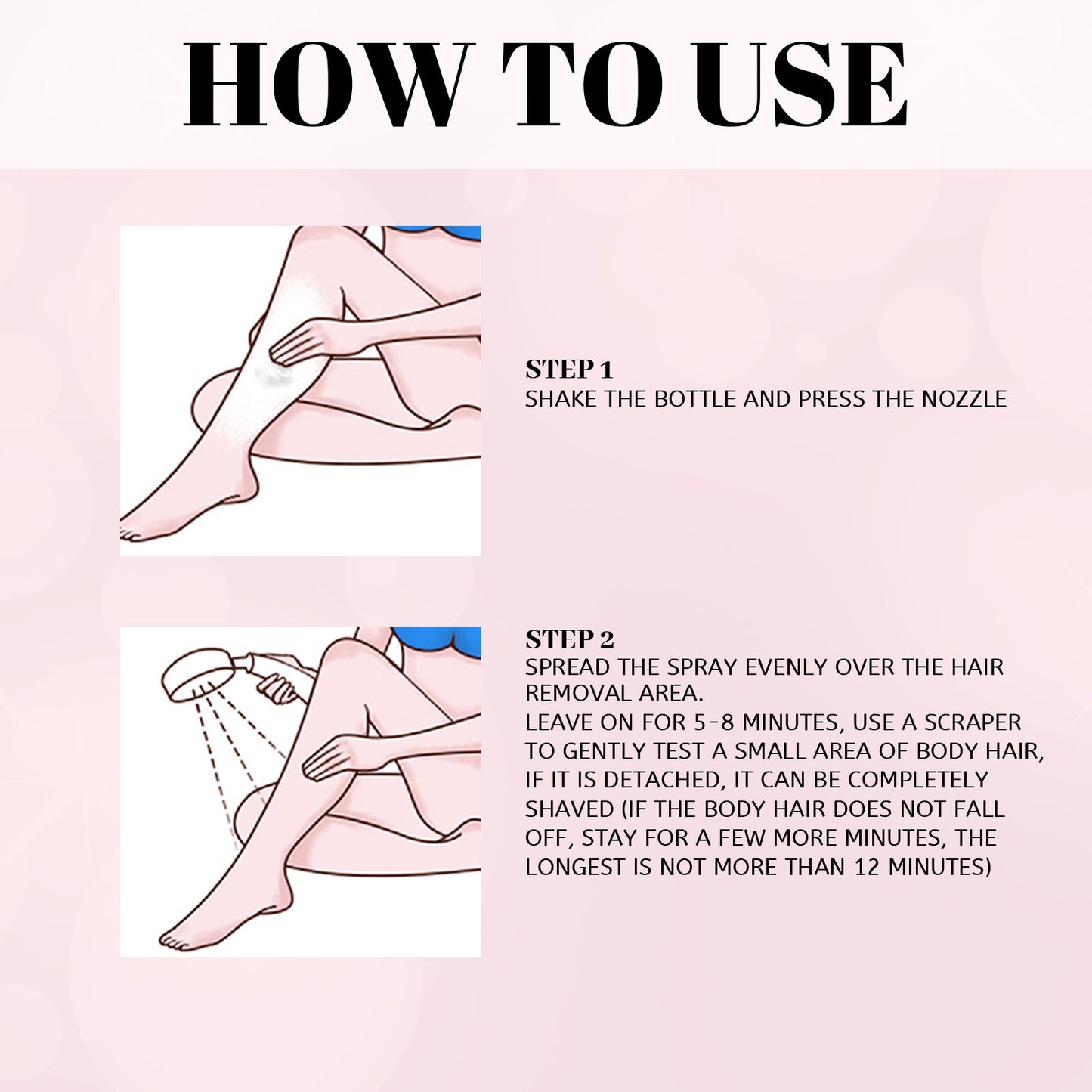 Gentle Hair Removal Spray Mousse for Face, Legs, Arms & Body