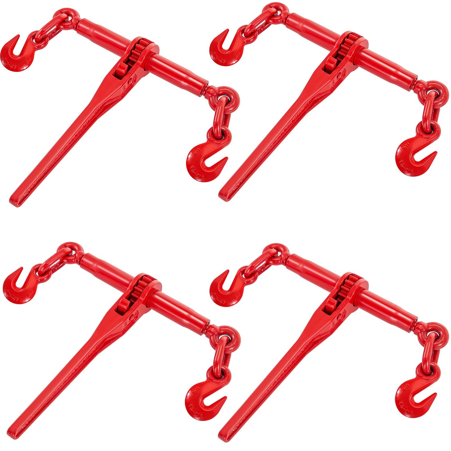 Heavy-Duty Ratchet Chain Binder 9215 lbs Load Capacity, Adjustable, Red