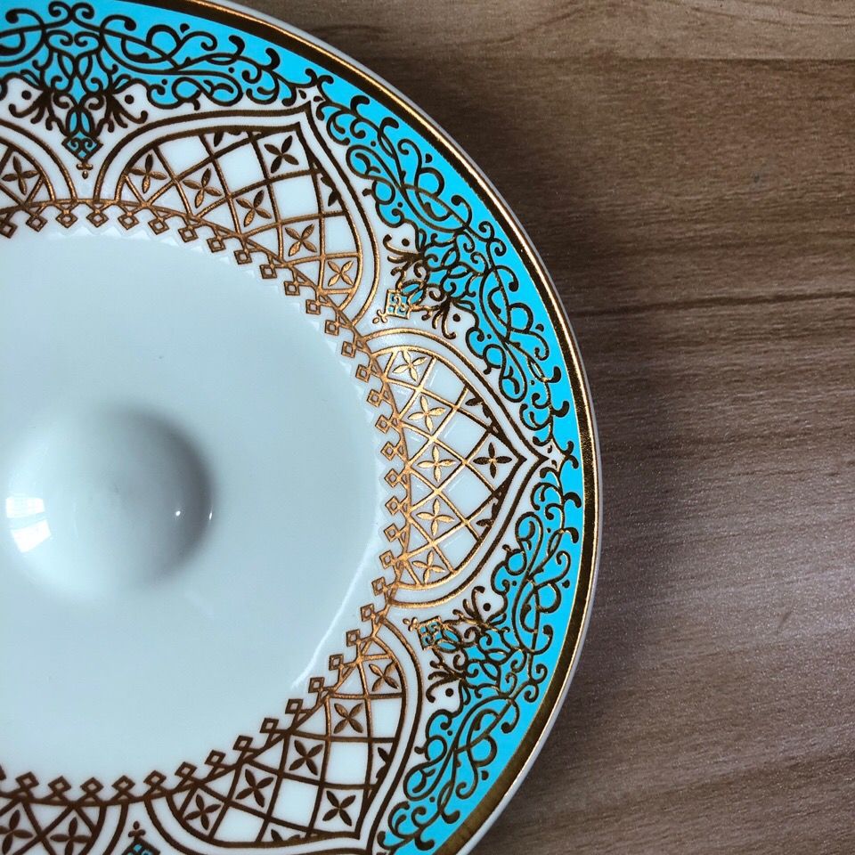 Turkish Glass Coffee and Tea Cup Set with Saucer and Spoon - Exotic Drinkware