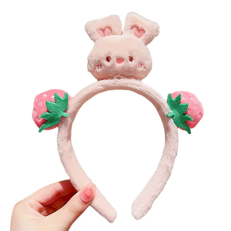 Cute Plush Hair Clip Headdress for Girls - Cartoon Bunny Design
