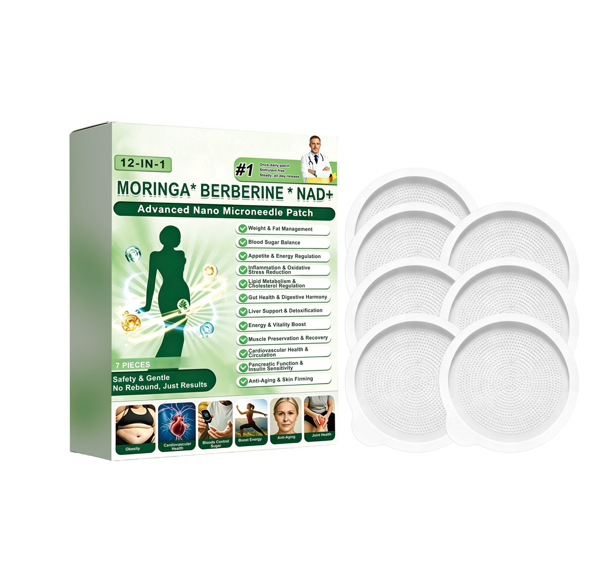 Nano Micro Needle Body Patch, 7 Pieces