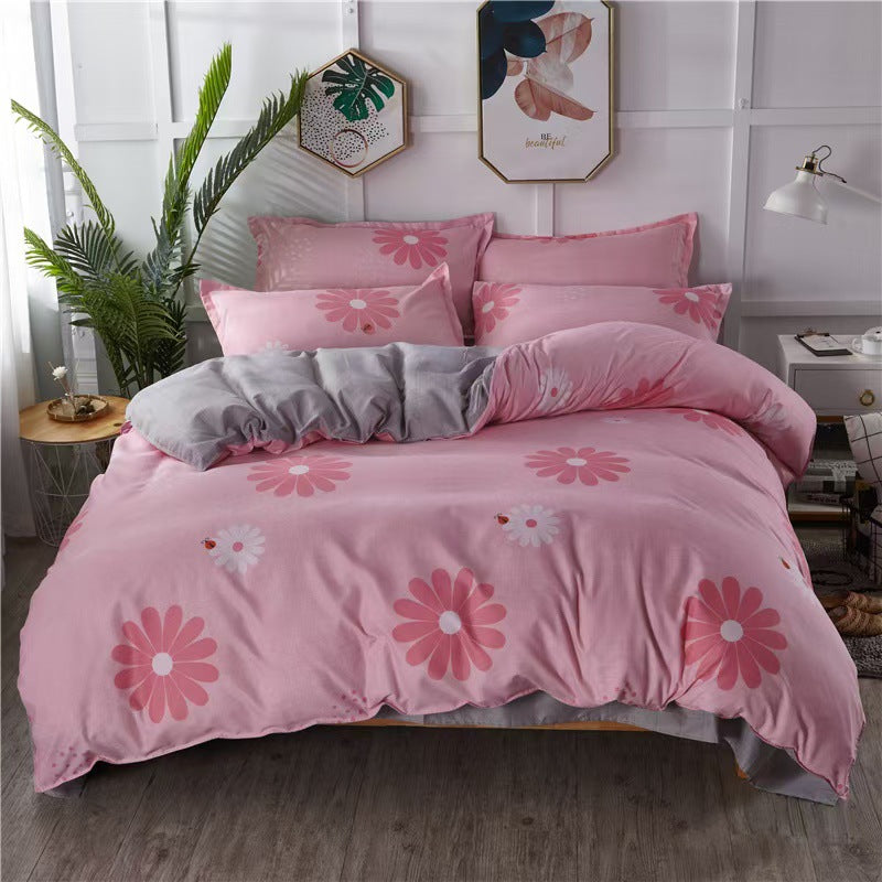 Four-Piece Bedding Set with Pillowcases and Quilt Cover - Multiple Sizes & Patterns