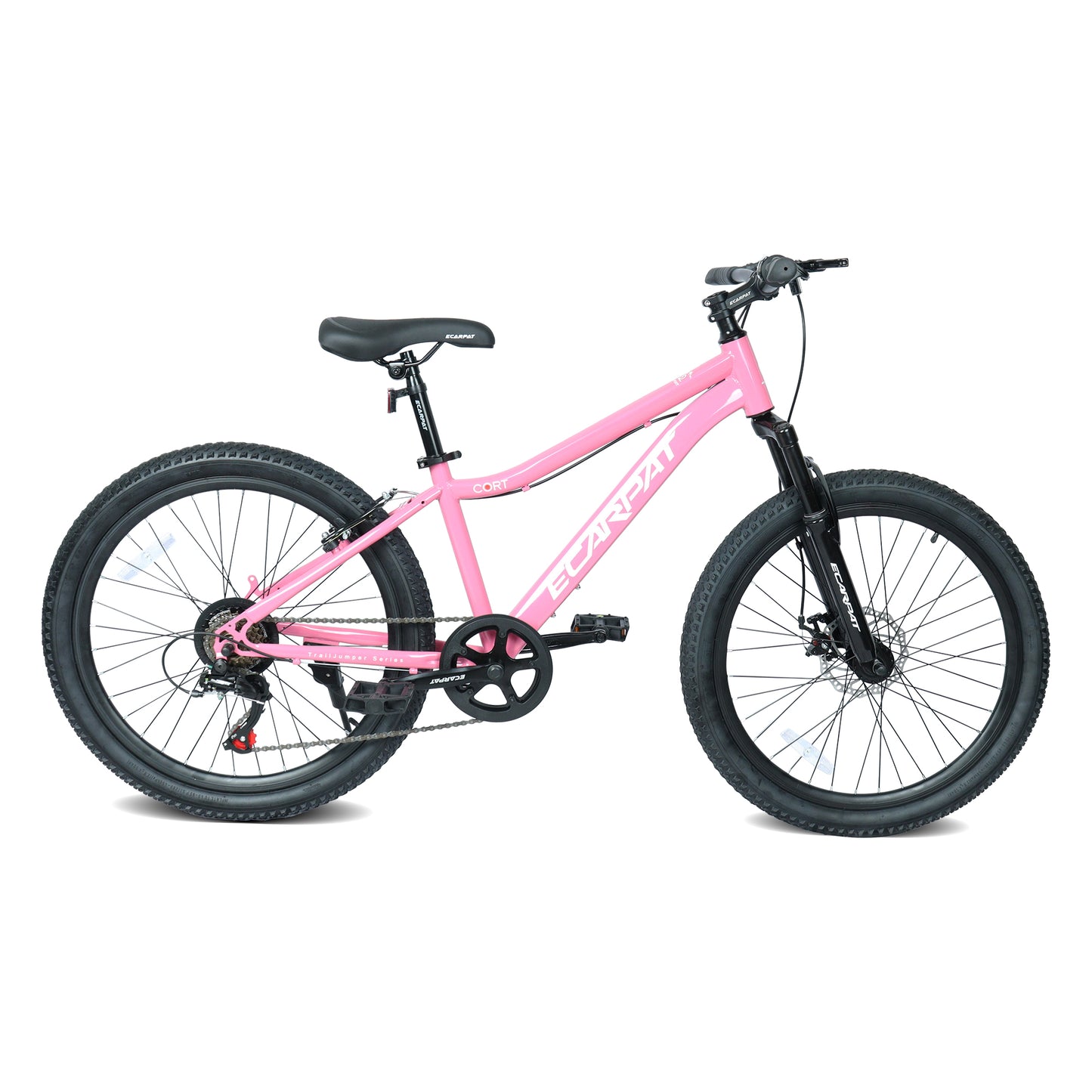 Youth Mountain Bike 24 Inch - 7 Speed, Front Suspension, Disc Brakes