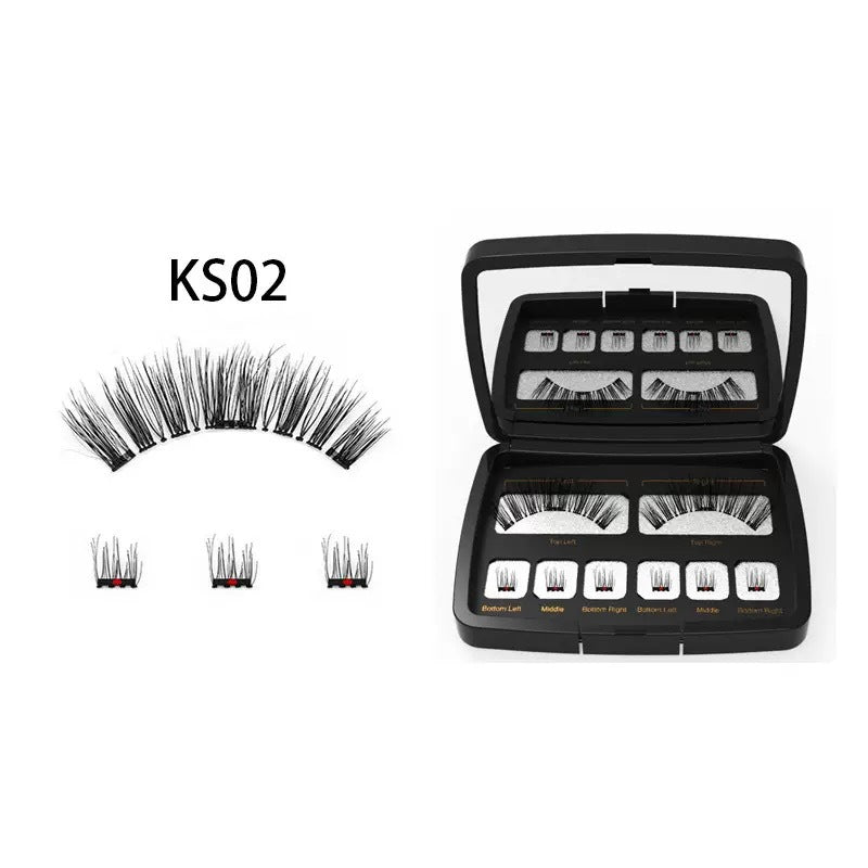 Magnet Eyelash Suit Natural & Thick False Eyelashes with Tweezers Set