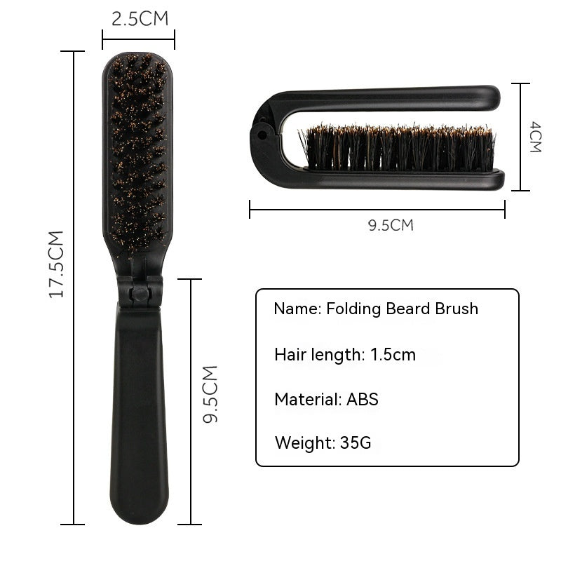 Portable Folding Shaving Brush with Bristles