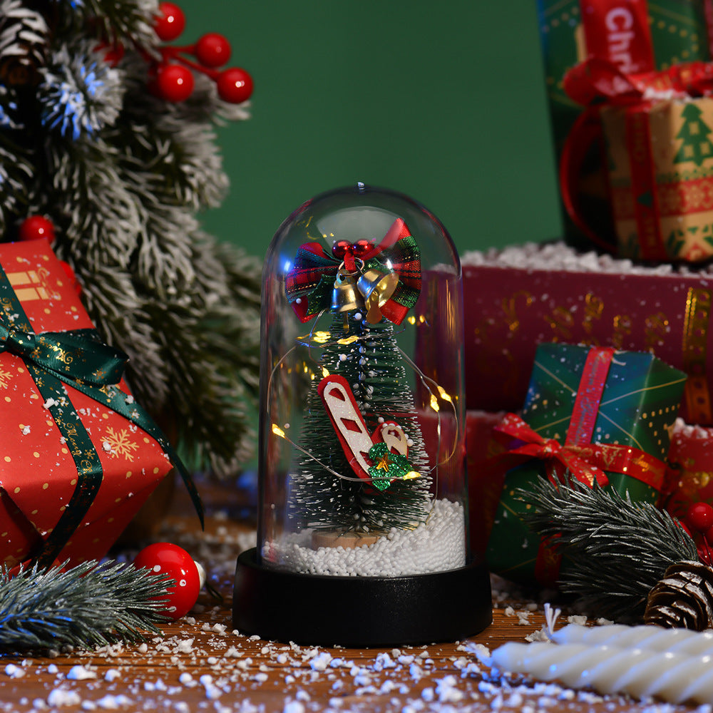 LED Christmas Tree Light Decor Glass Lampshade Ornaments for Holiday Home