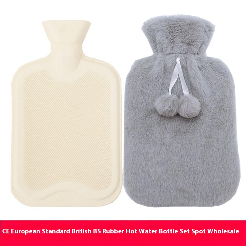 Water Bag Hand Warmer Rubber Hot Water Bottle 2L Multi-Color
