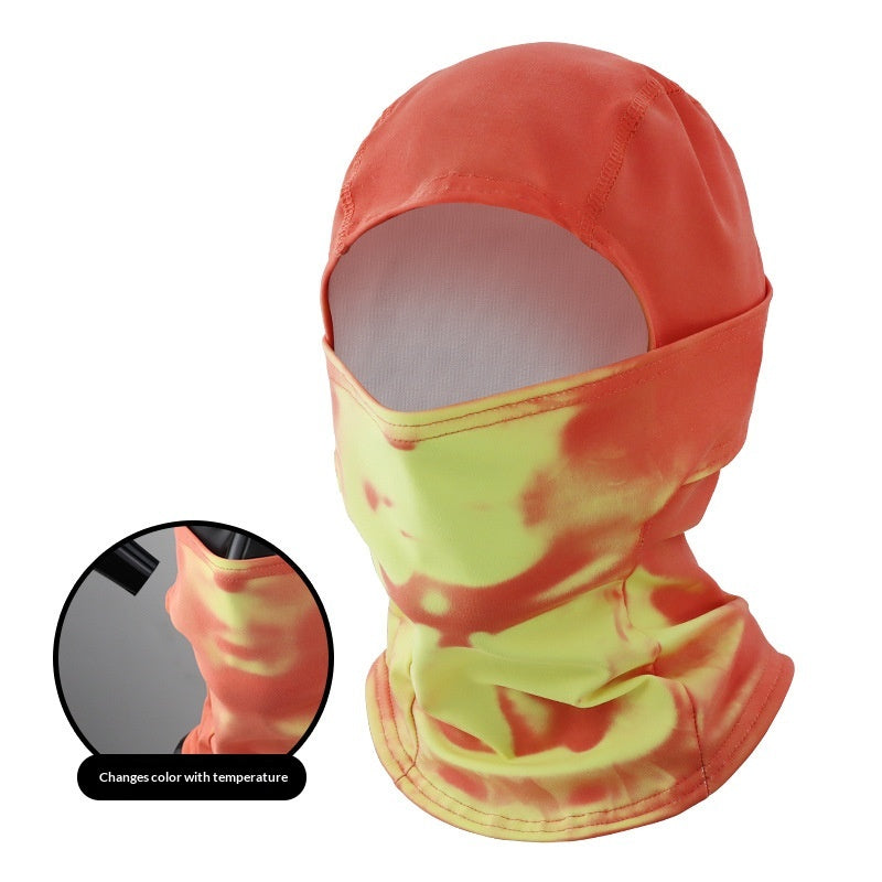 Temperature-Sensitive Color-Changing Balaclava for Cycling