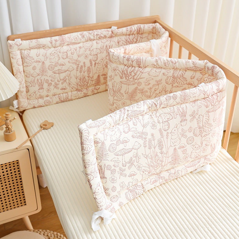 Breathable Baby Bed Enclosure Cotton Bed Fence for Child Safety