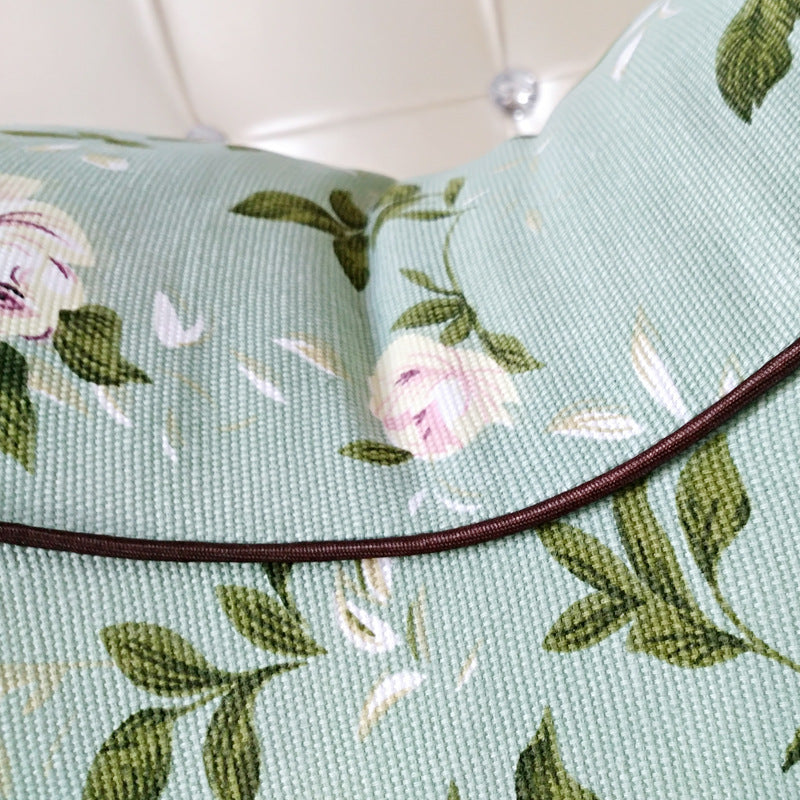 Leg Rest Pillow with Botanical Pattern - Home & Garden Cushion