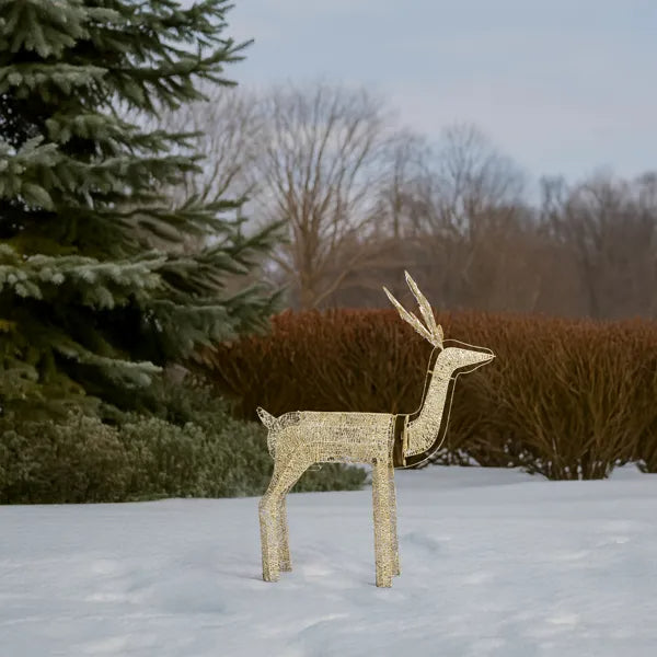 3.6FT Motorized Christmas Reindeer with LED Lights for Indoor & Outdoor Decor