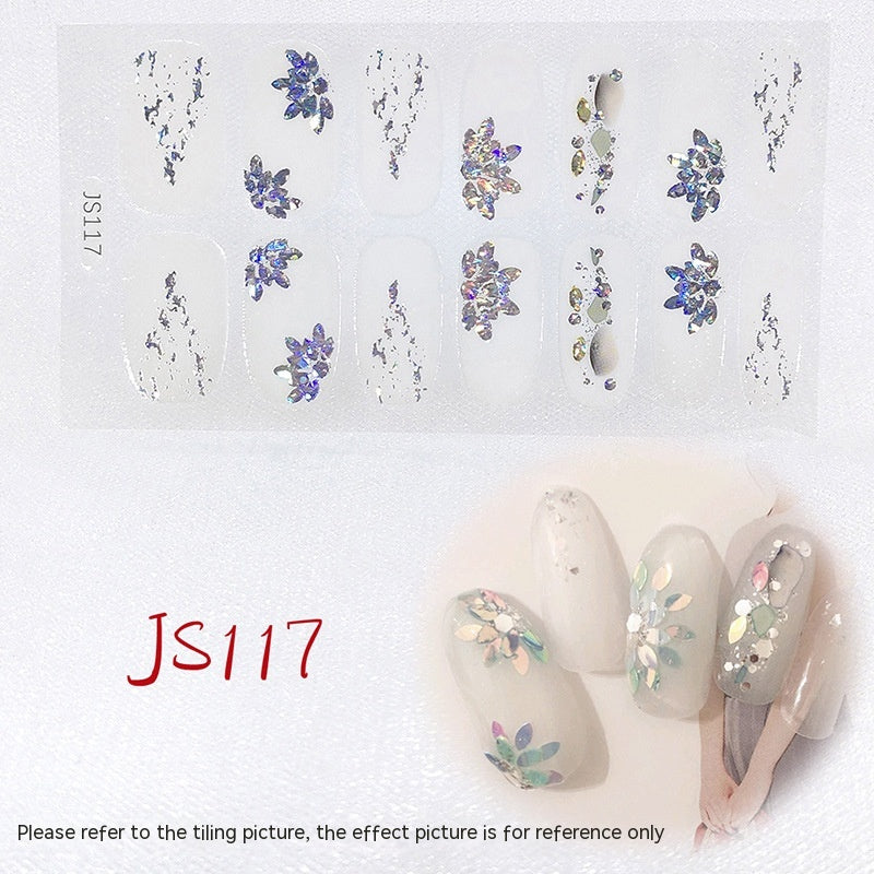 3D Crystal Nail Art Sticker Set - Crystal Glass Nail Film for Manicure